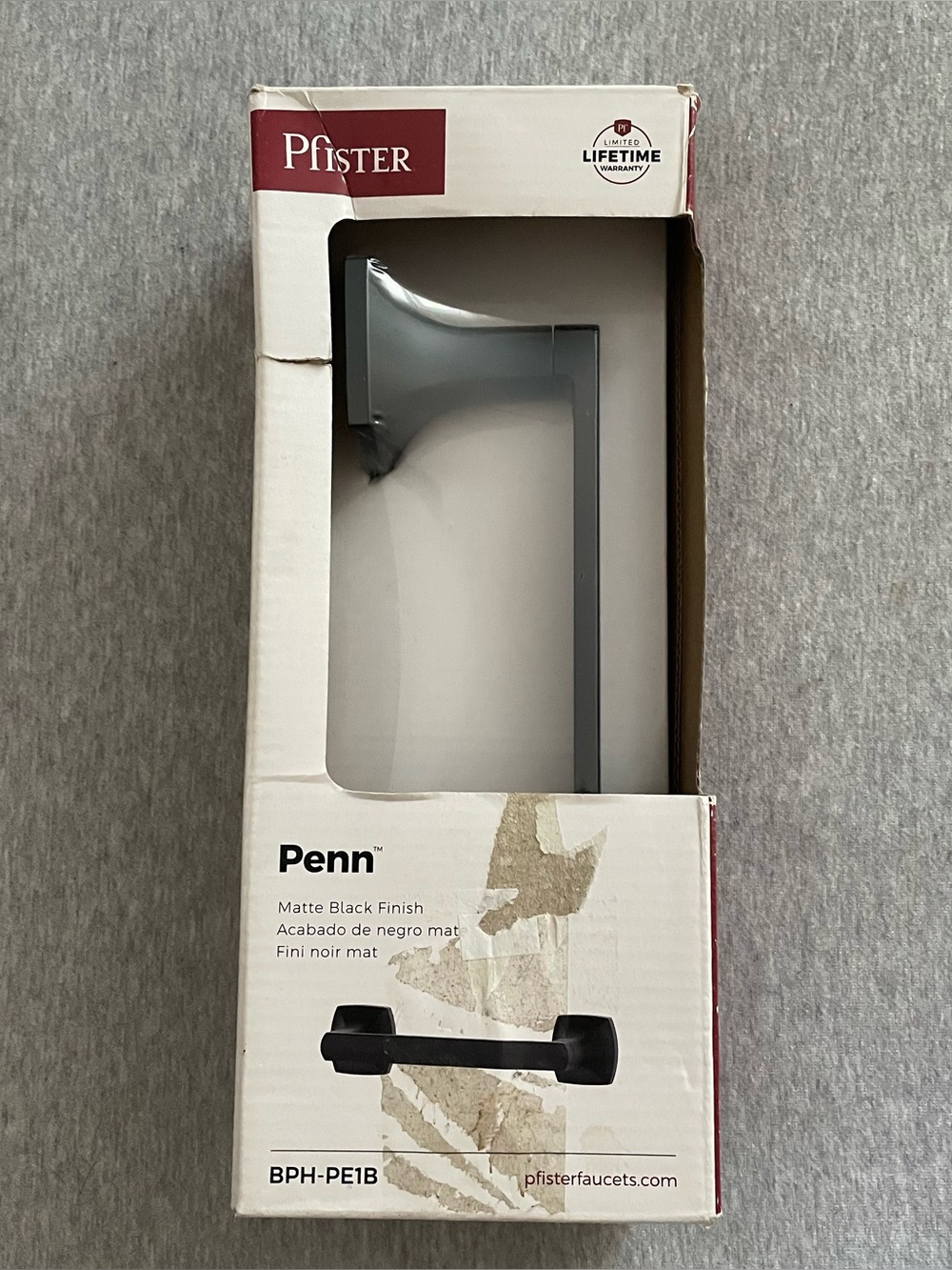 Pfister Penn Matte Black Toilet Paper Holder New in box